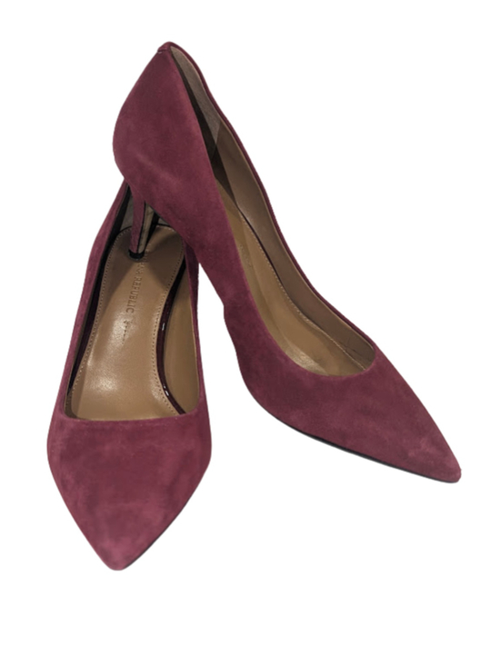 Banana Republic Shoes - Banana Republic Suede Pumps 8 Burgundy Pointed Toe Stiletto Heels Office Siren